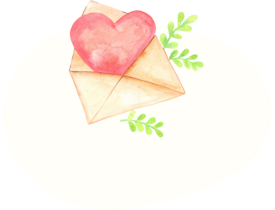 手紙とともにアニバーサリーフォト